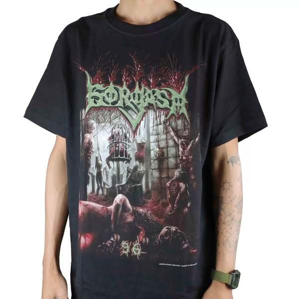 GORGASM - 96 -Tshirt Distro / kaos band metal original / tshirt musik / baju hitam katun combed nyam