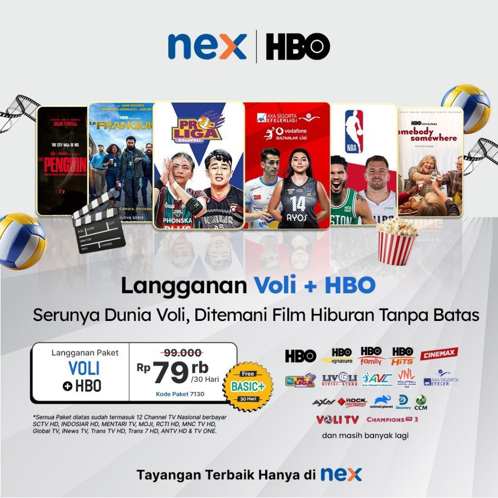 paket voli nex parabola paket 3001 voli k vision paket bola voli 30 HR proses super cepat
