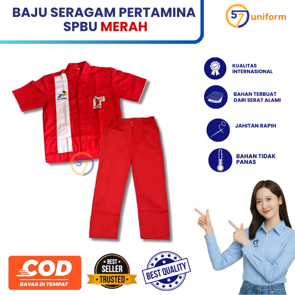 Seragam Spbu Operator | Baju Celana Spbu | Seragam Spbu Merah | Seragam Pertamina | Baju Spbu