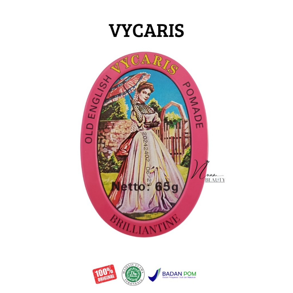 Vycaris Pomade Pink 65g – Old English Brilliantine Pomade Rambut Klasik
