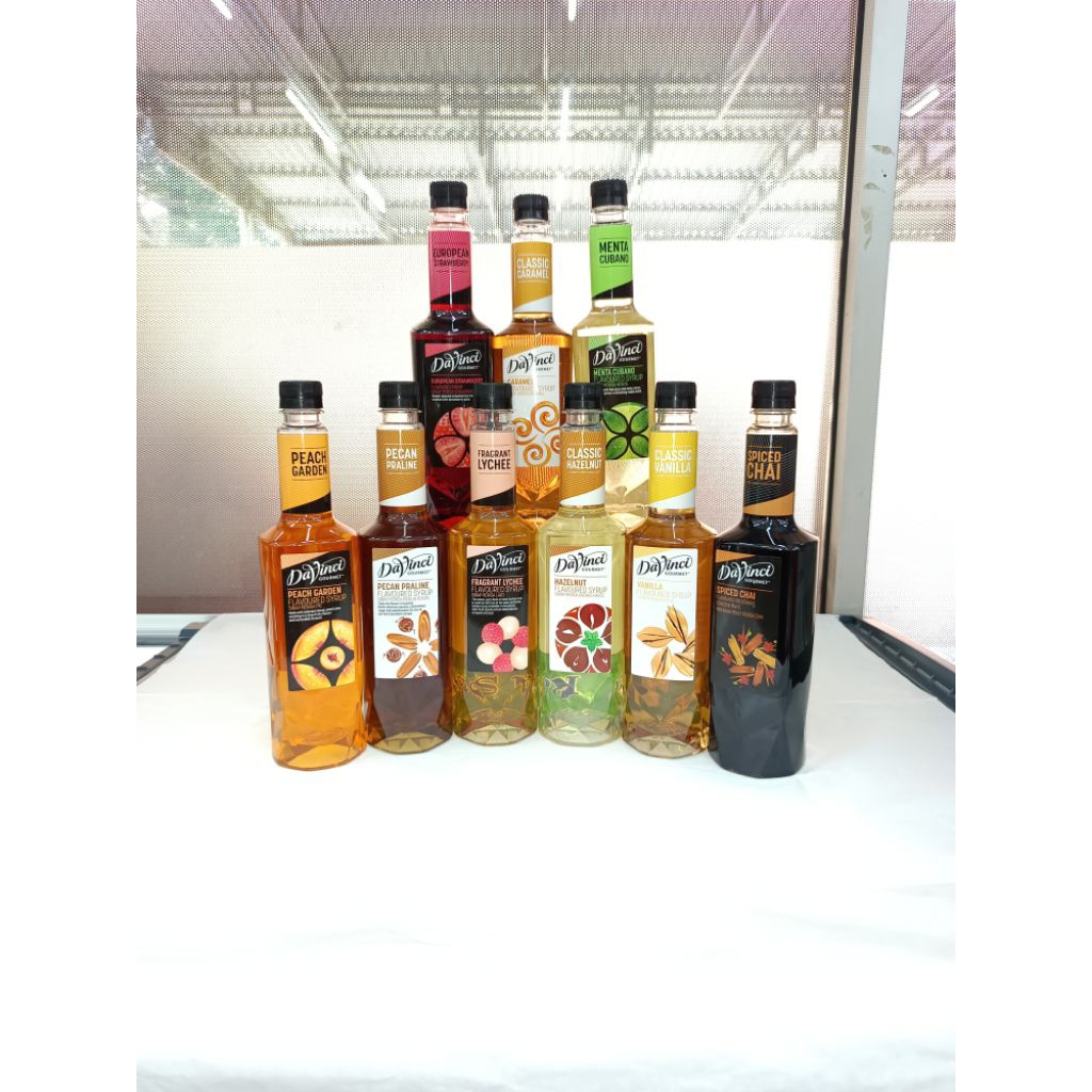Davinci syrup all variant peach garden,spiced chai,classis caramel,menta cubano,classic vanilla,euro