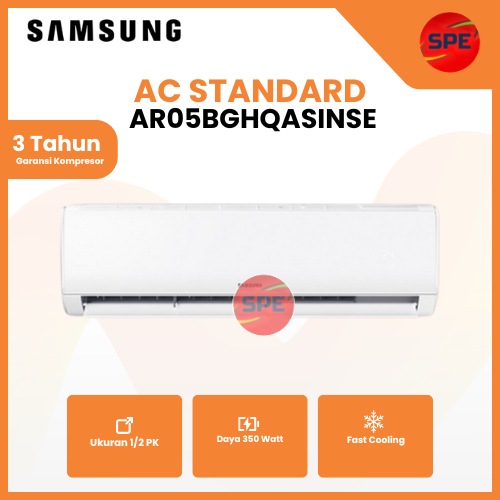 AC 1/2 PK STANDARD SAMSUNG AR05BGHQASINSE GARANSI RESMI (MEDAN)