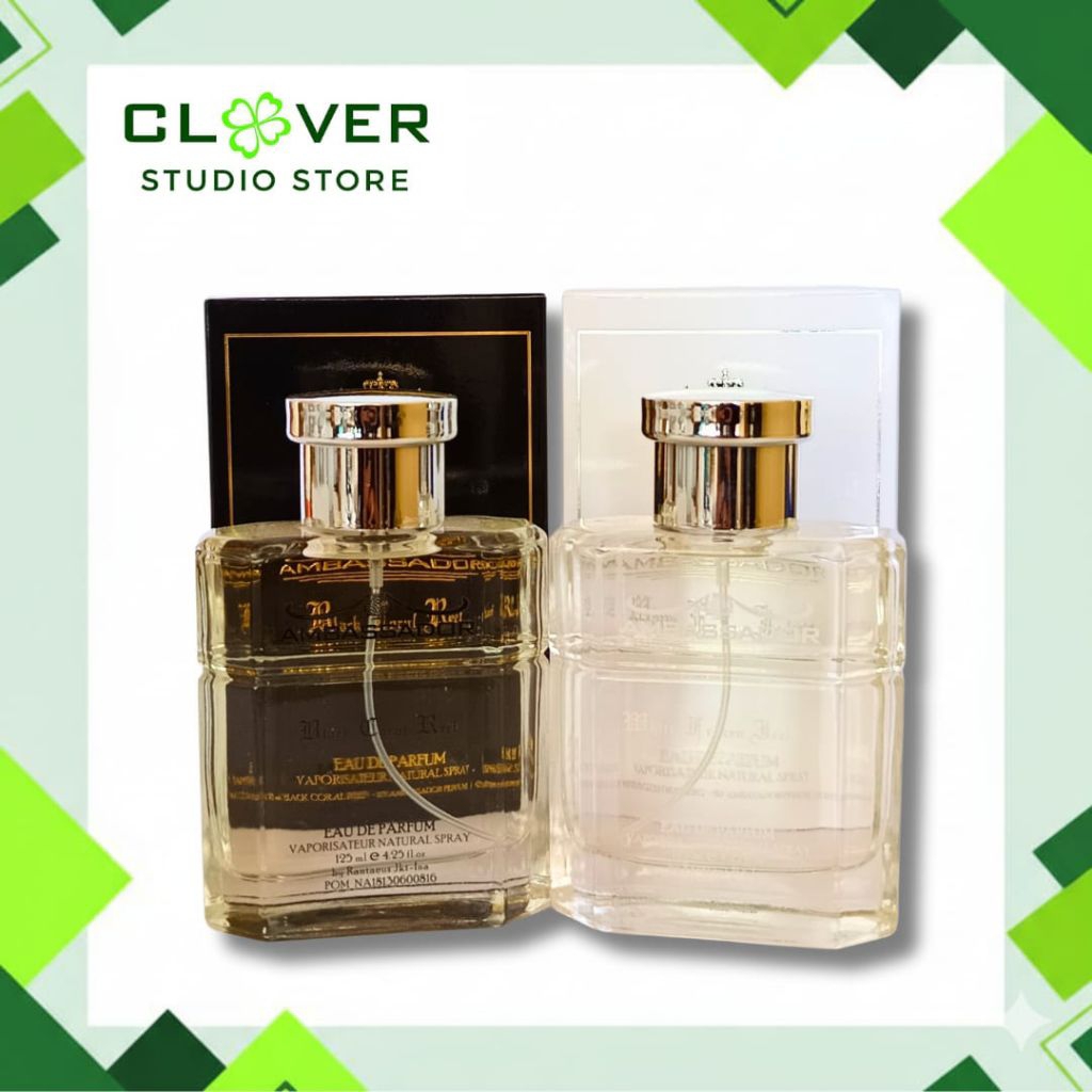 AMBASSADOR EAU DE PARFUME Vaporisateur Series 125ml WHITE FROZEN & BLACK CORAL