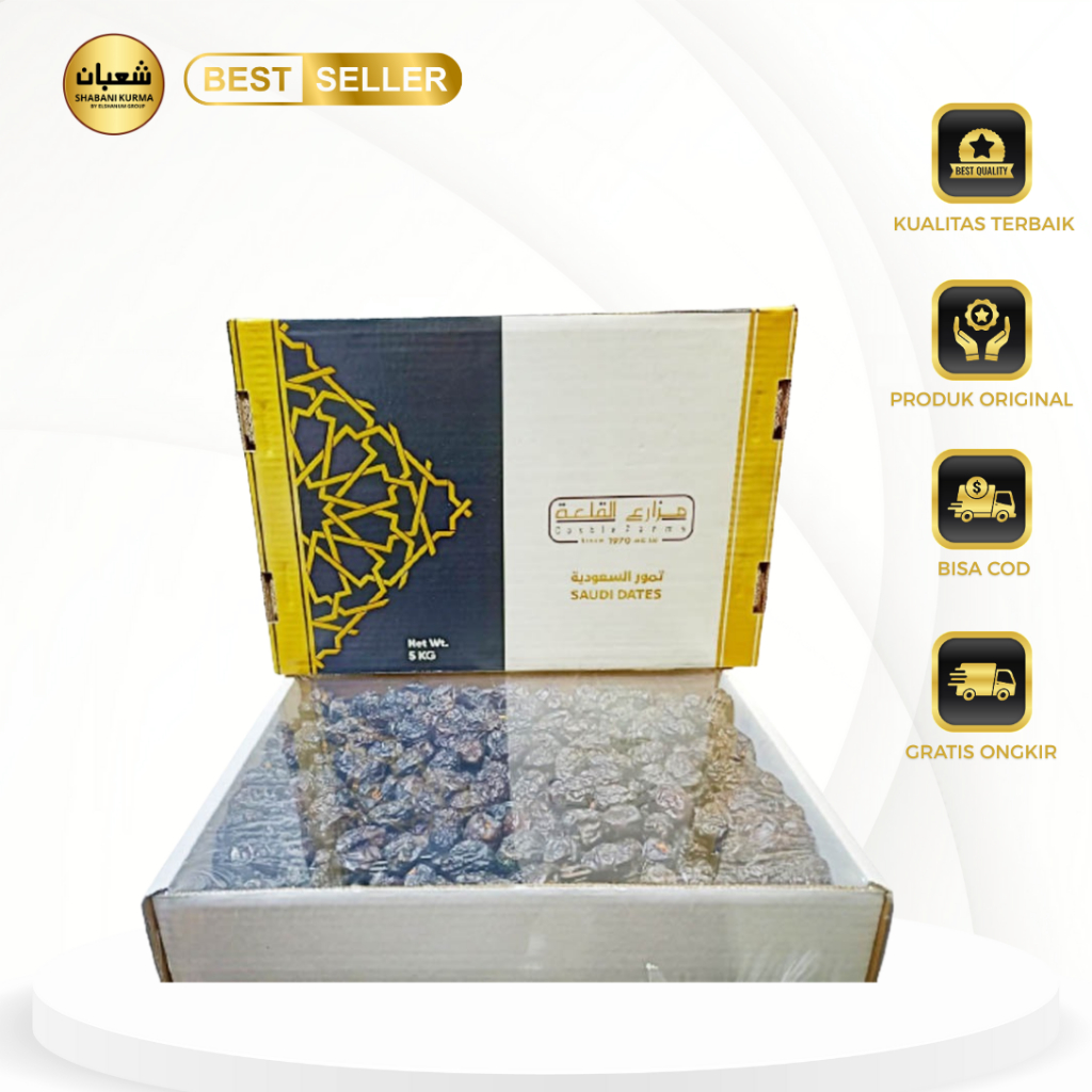 Kurma ajwa 5kg asli 100% original/Kurma ajwa original premium/ Shabani kurma