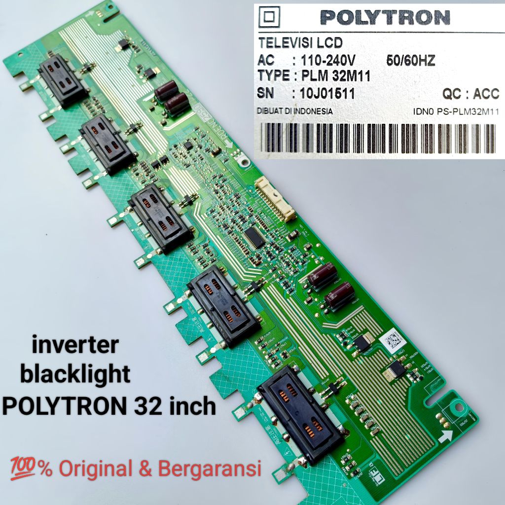 INVERTER BLACKLIGHT POLYTRON 32 inch PLM32M11 LCD TV POLYTRON PLM 32M11 Original Bergaransi