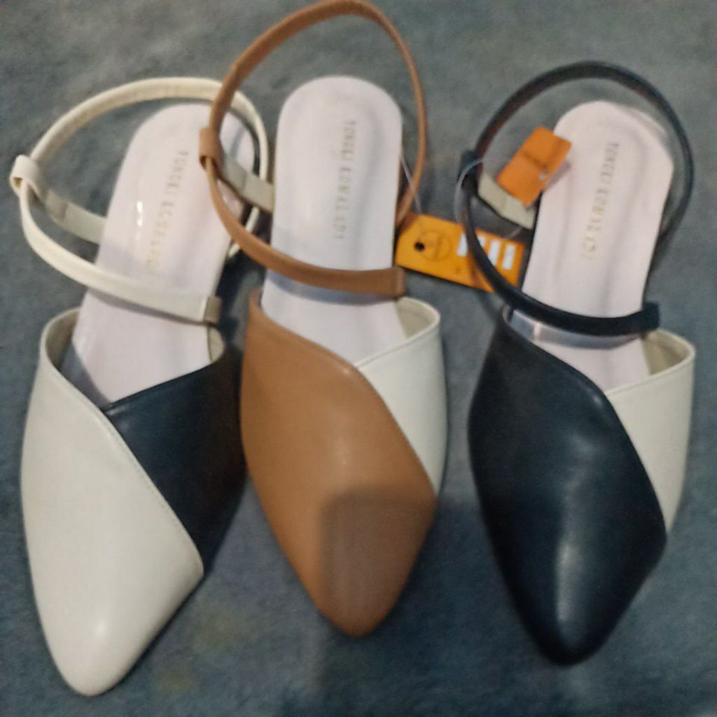 Sandal wanita fladeo salur hak 3cm
