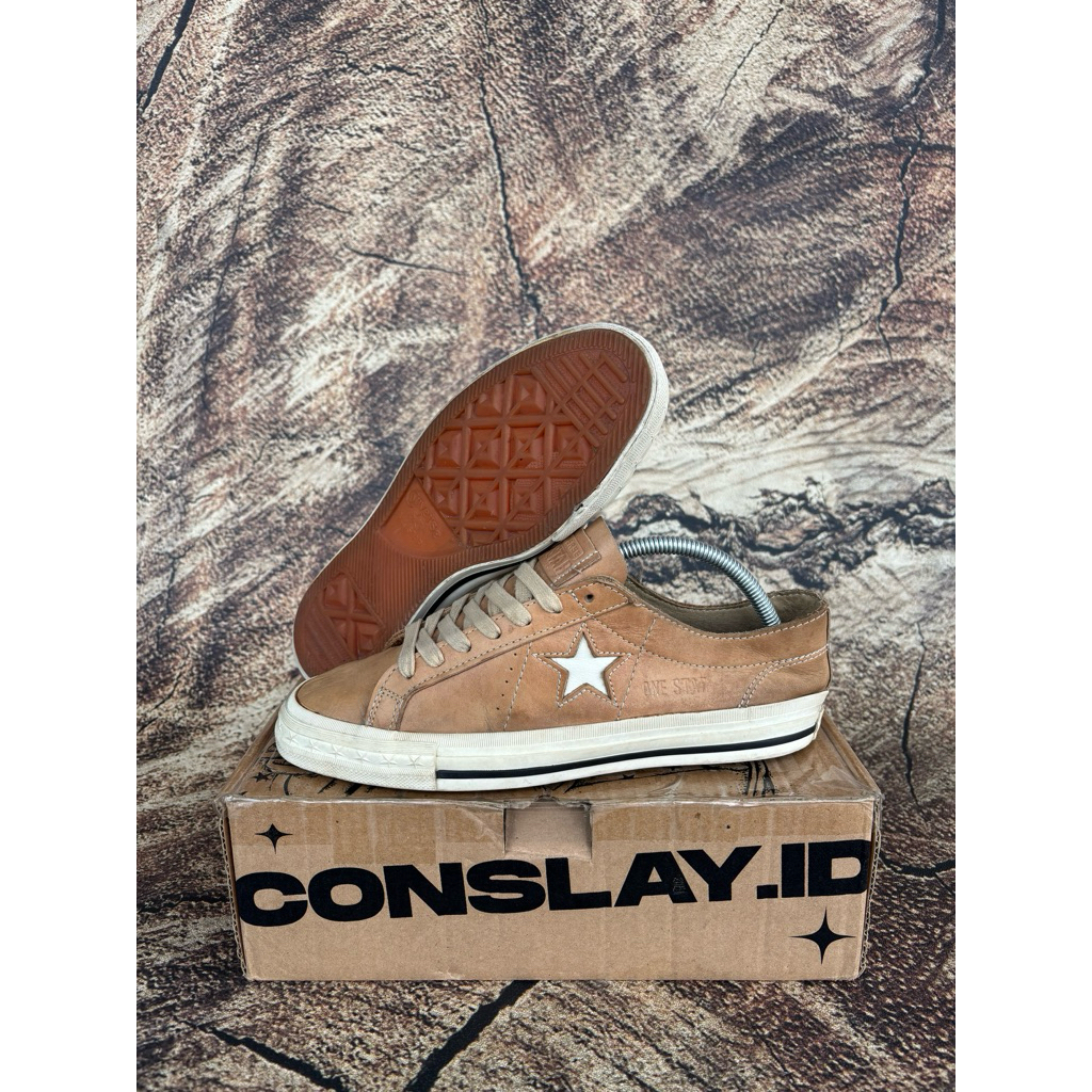 ( Size 40 ) Converse One Star Vintage Ox Caramel Leather