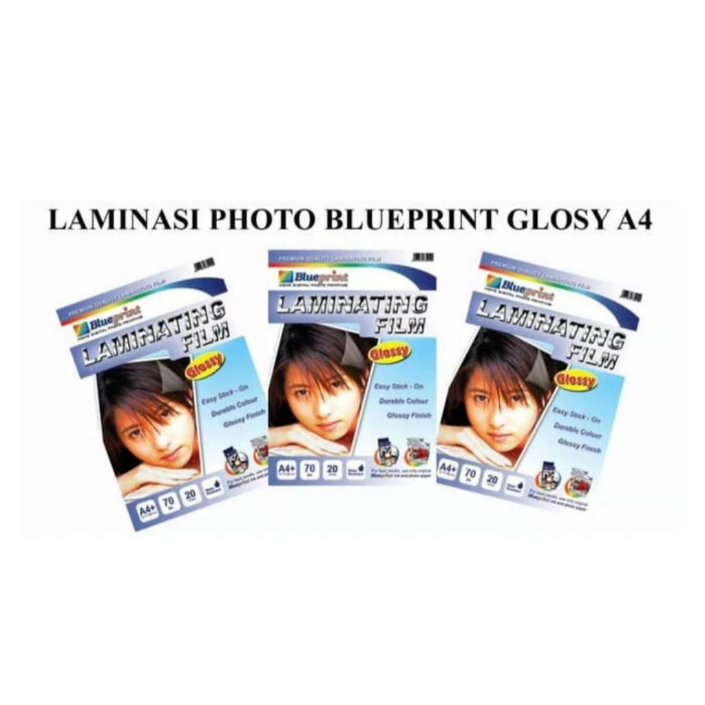 LAMINASI FOTO BLUEPRINT A4 GLOSSY / PLASTIK LAMINATING GLOSSY