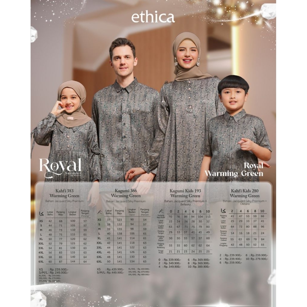 ROYAL WARMING GREEN | Sarimbit Ethica Terbaru