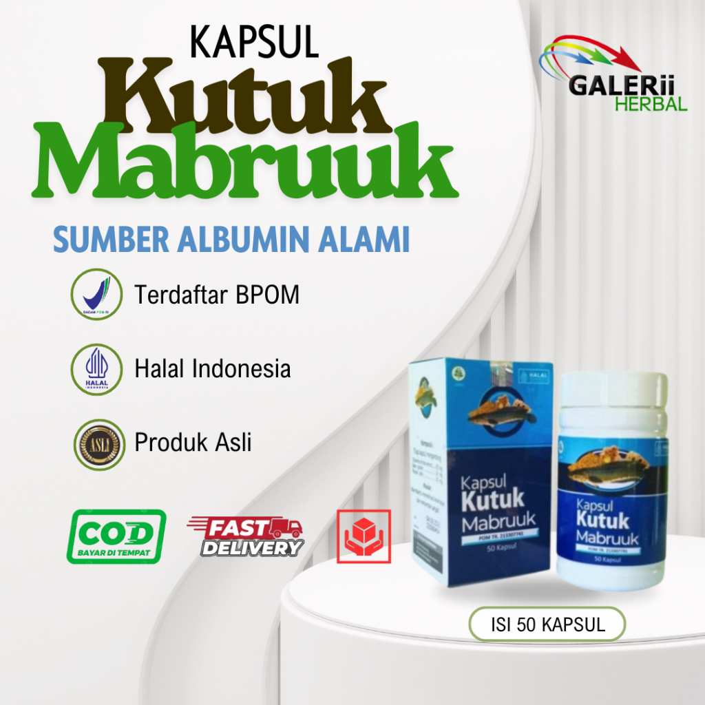 Kapsul Kutuk Mabruuk 50 kapsul Ikan Gabus
