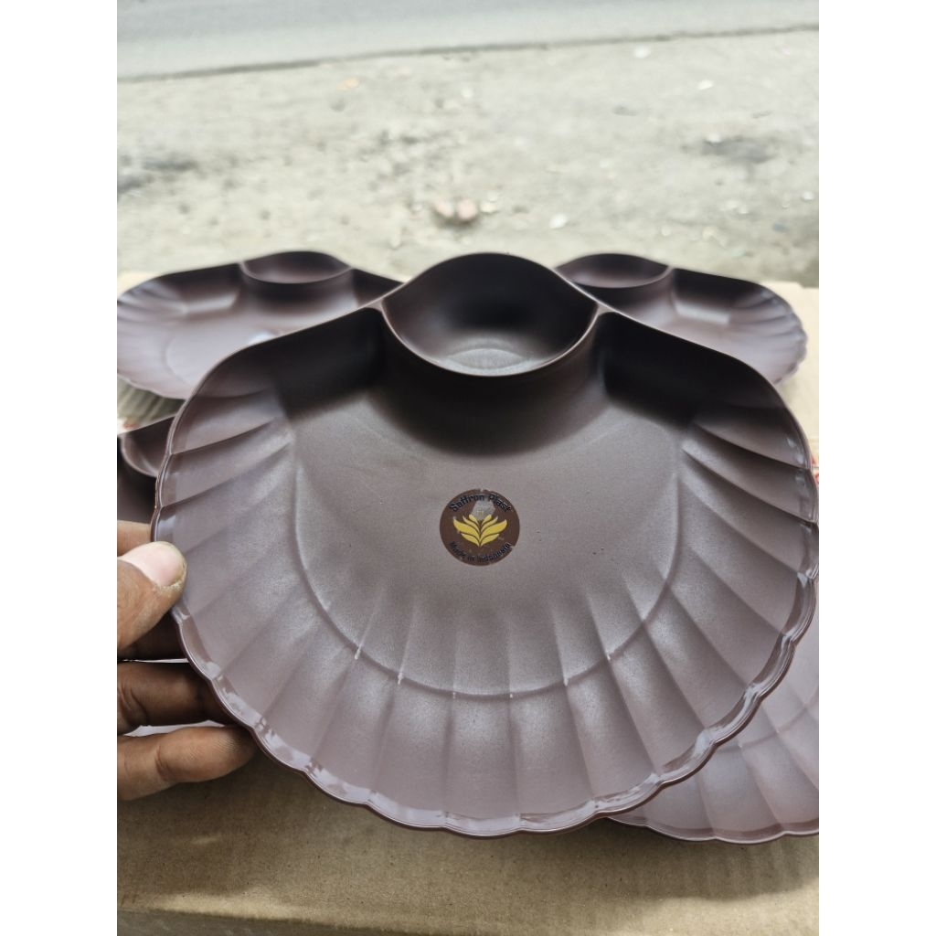 12Pcs Piring Kerang Jasmine / Piring Kerang Saji / Piring Saji