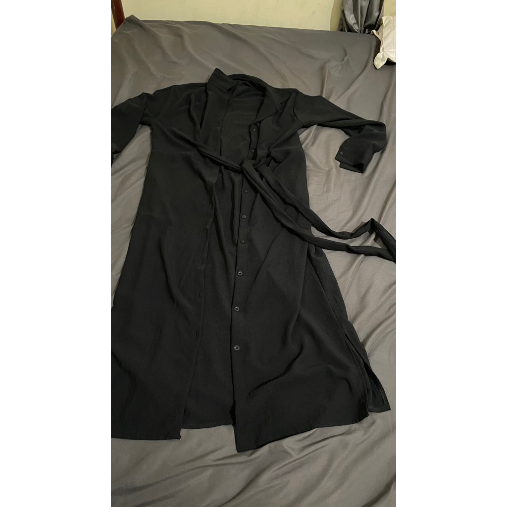 preloved dress hitam panjang