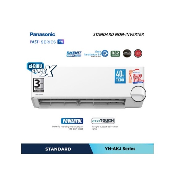KHUSUS PENGIRIMAN MAKASSAR GOWA AC PANASONIC Split Standard 1 PK - CS/CU-YN9AKJ