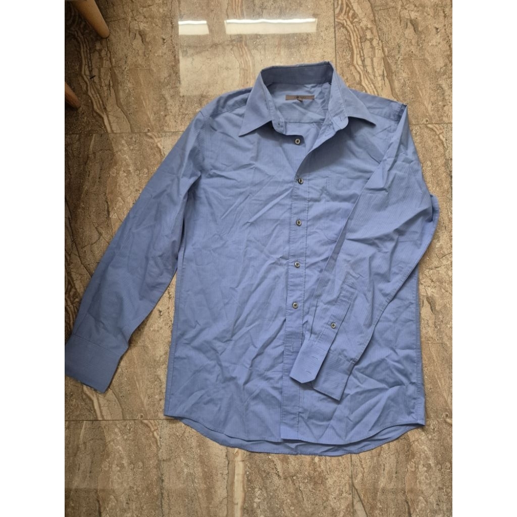 Kemeja Pria G2000 preloved biru lengan panjang