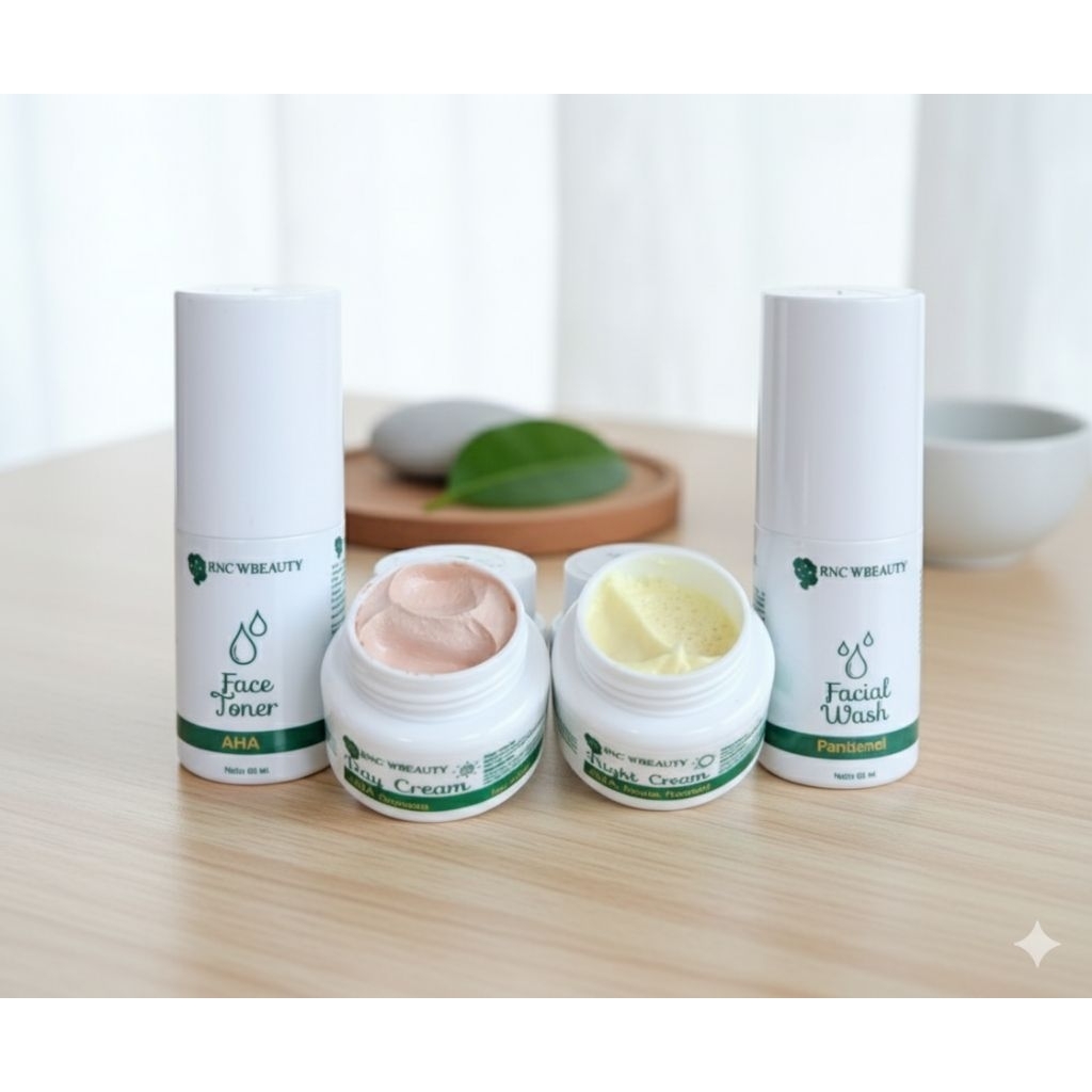 SKINCARE LUXURY KEMASAN TERBARU RNC GLOW BPOM ORI 100%  (100ml,60ml,10g,10g)