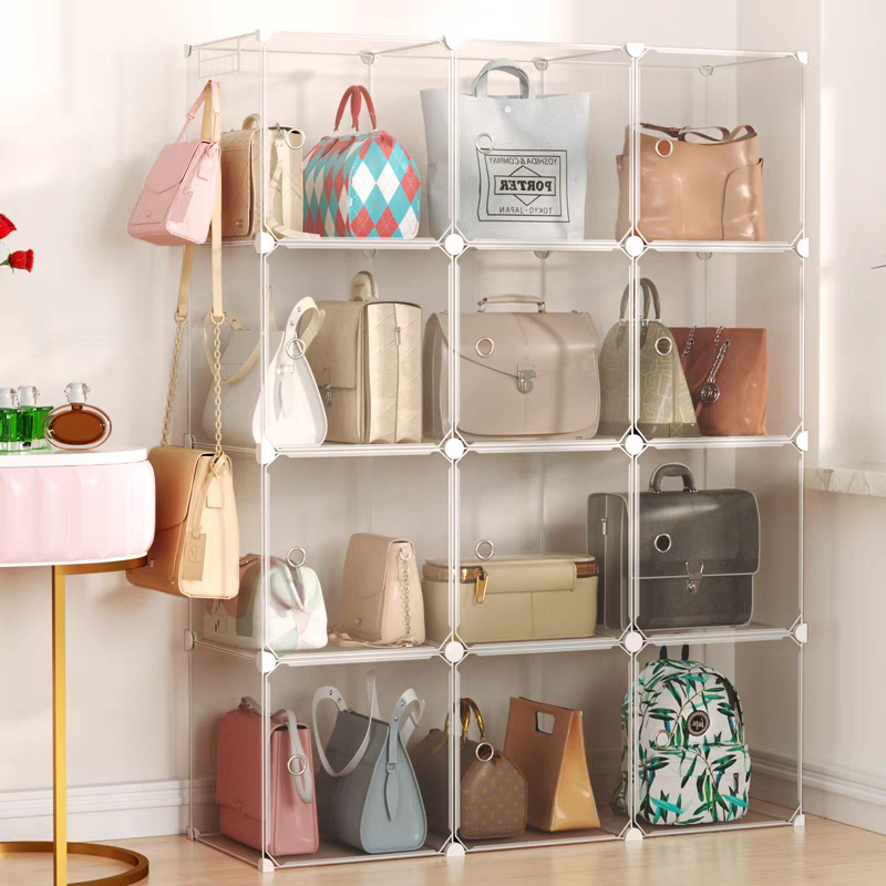 Salvo Lemari Tas Debu/Kabinet Plastik Buku/Lemari Bahan Resin Transparan Serbaguna Tbk