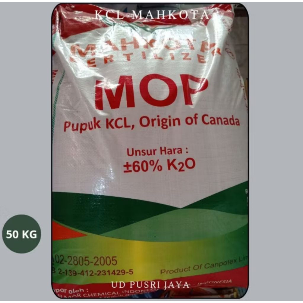 Pupuk KCL Mahkota MOP 50kg