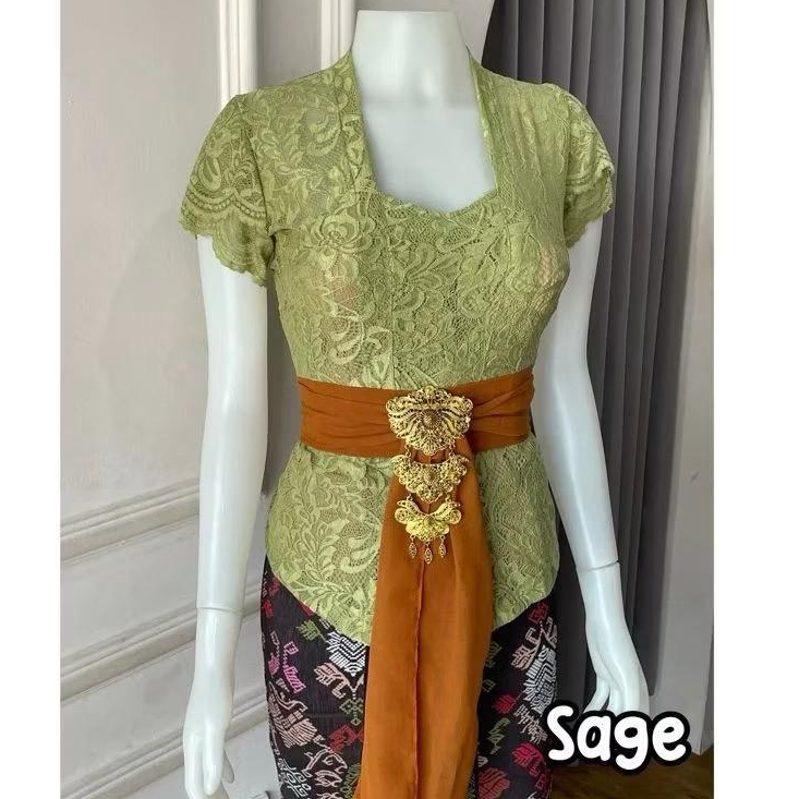 Atasan Kebaya Wanita Tangan Pendek Baju Brokat Strait Acara Wisuda Graduation Kartini
