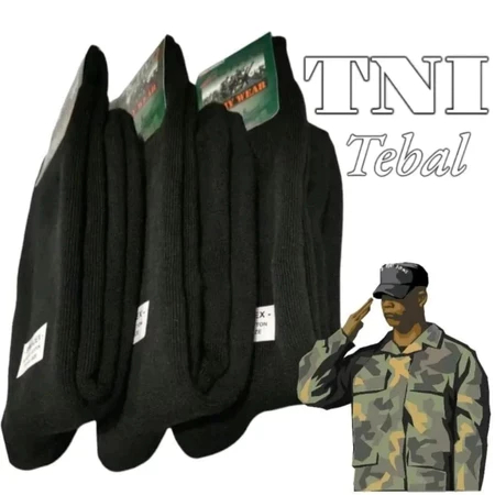 TNI Tebal Kaos Kaki PDL Hitam Kaos Kaki Super Tebal Panjang