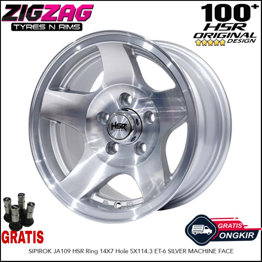 Velg Mobil ring 14 HSR SIPIROK l300 Hilux rangga Carry tayo  Grandmax Silver Palang 5 + ban