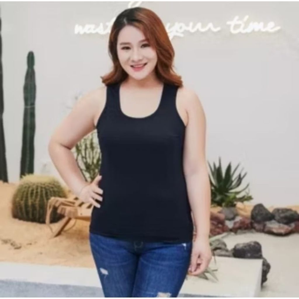PROMO 3pcs 6pcs Tanktop Wanita Tali Lebar/ Tanktop cewek Tali Kecil/ Tanktop Tali Lebar Lusinan/ Tan