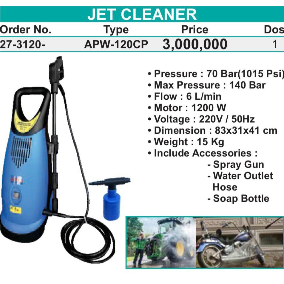 Wipro APW-120 Mesin Jet Cleaner Induksi Cuci Motor Mobil Truk Karpet