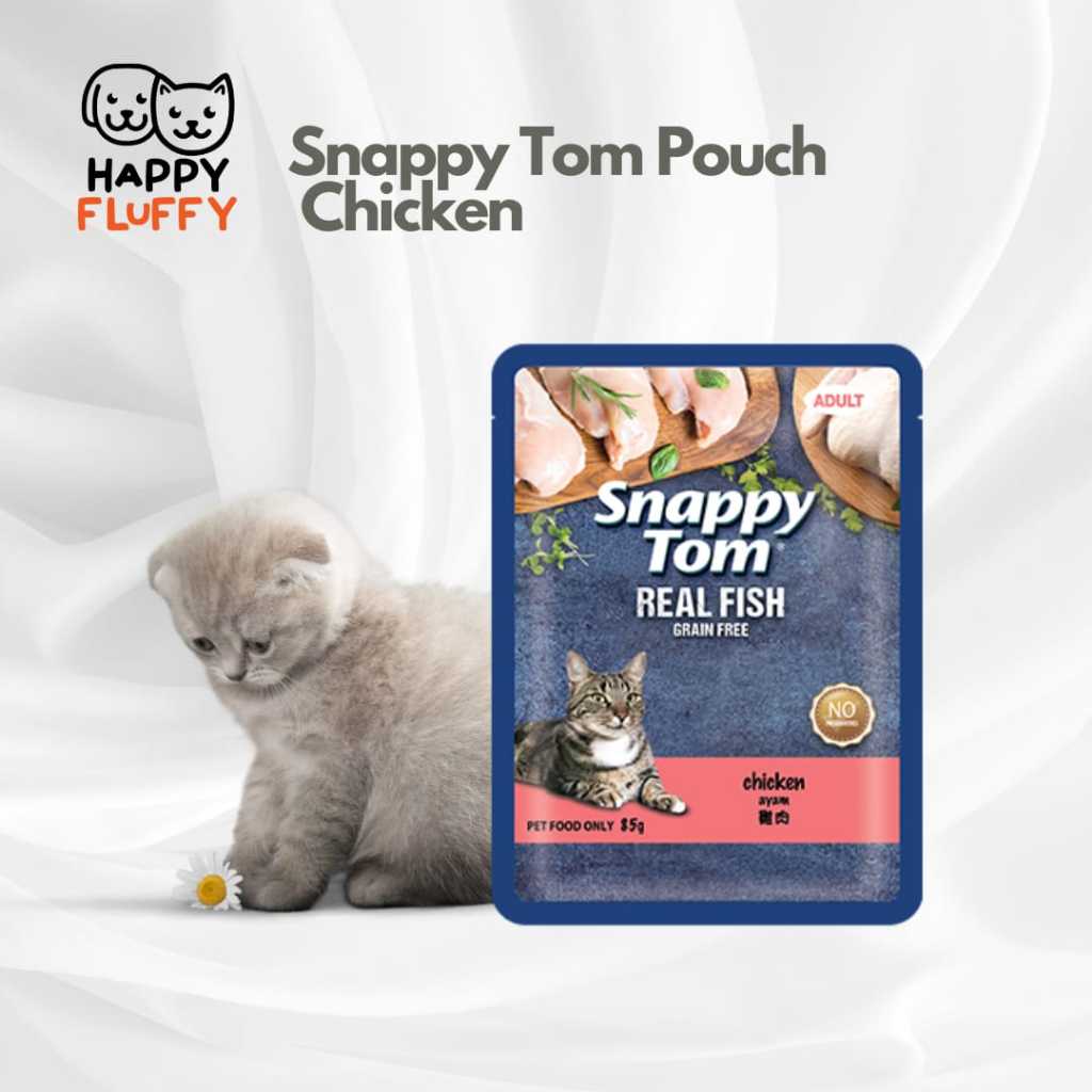 Snappy Tom Pouch Chicken 85g - Snack Kucing