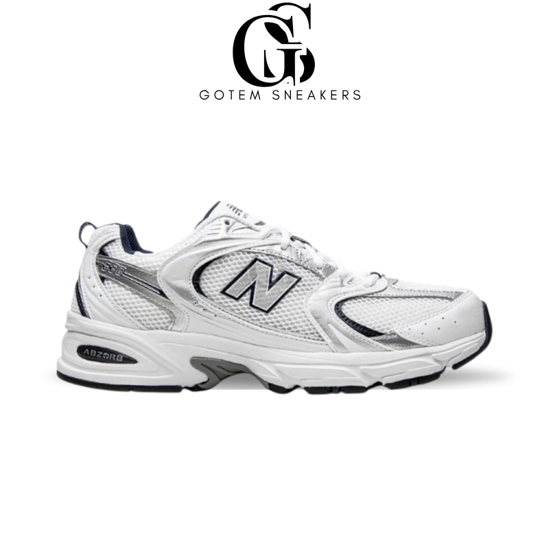 GOTEMSNEAKERS. - NB 530 White Silver Navy Indigo Sneakers Authentic