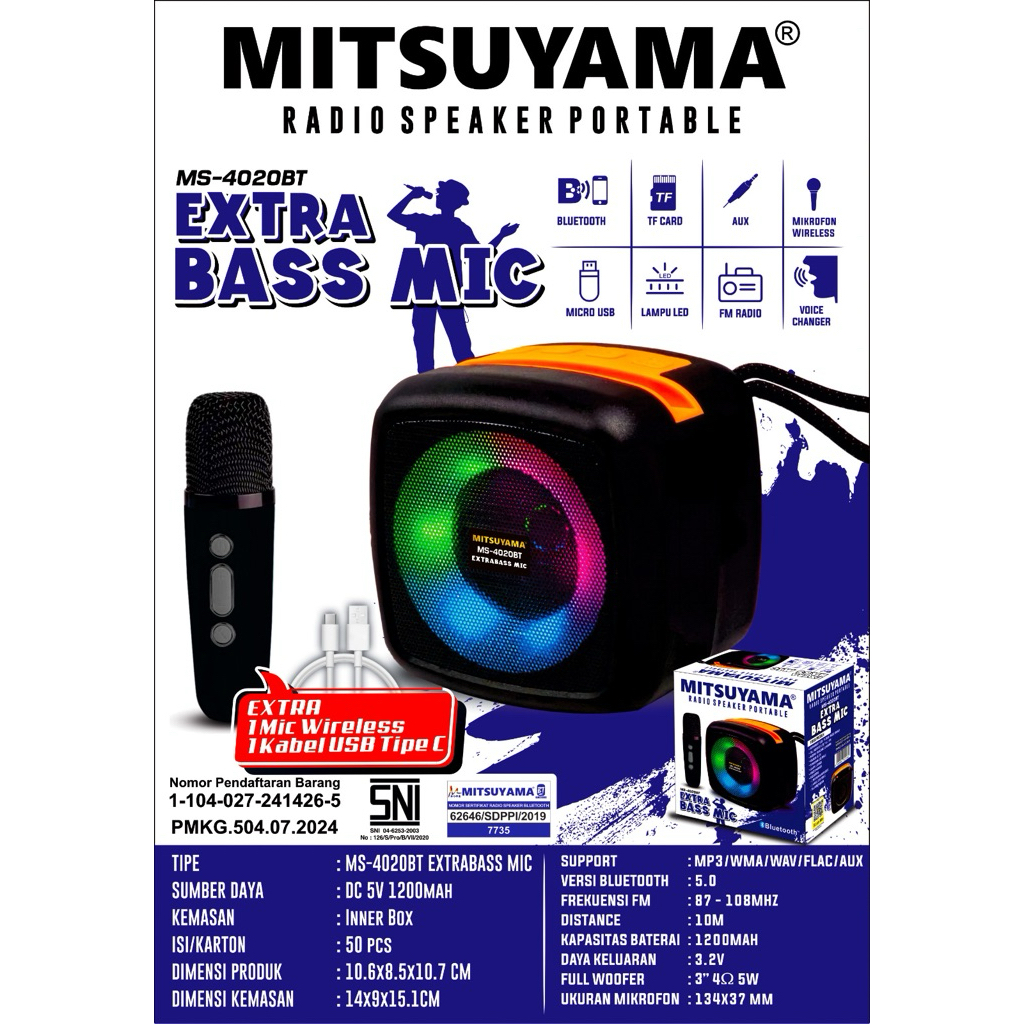 Radio Speaker Portable Bluetooth Extrabass