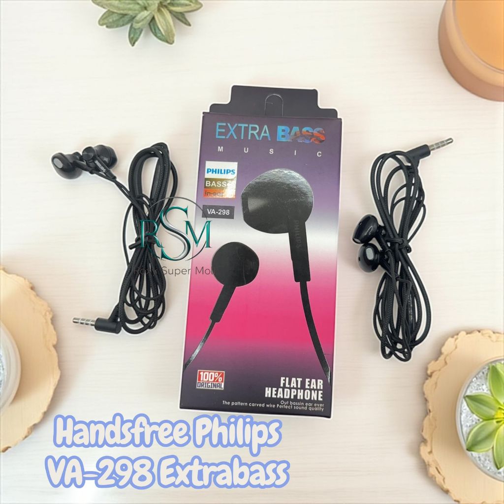 Headset Philips VA298 ExtraBass Earphone Philips VA-298 Music Pure Bass With Mic jack 3.5mm Universa