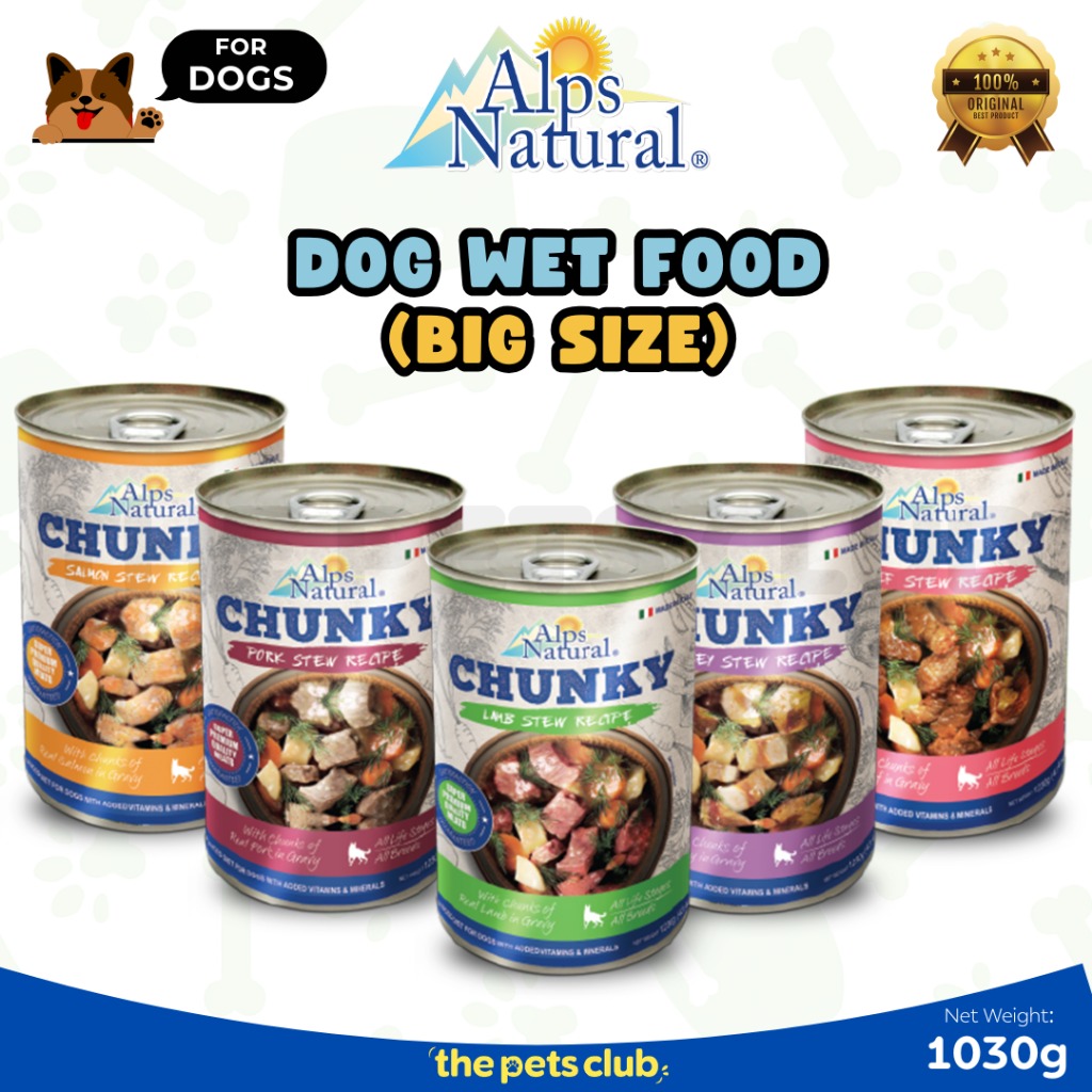 Makanan Basah Anjing ALPS NATURAL CHUNKY 1030GR | Wet Dog Food | Dog Food Kaleng