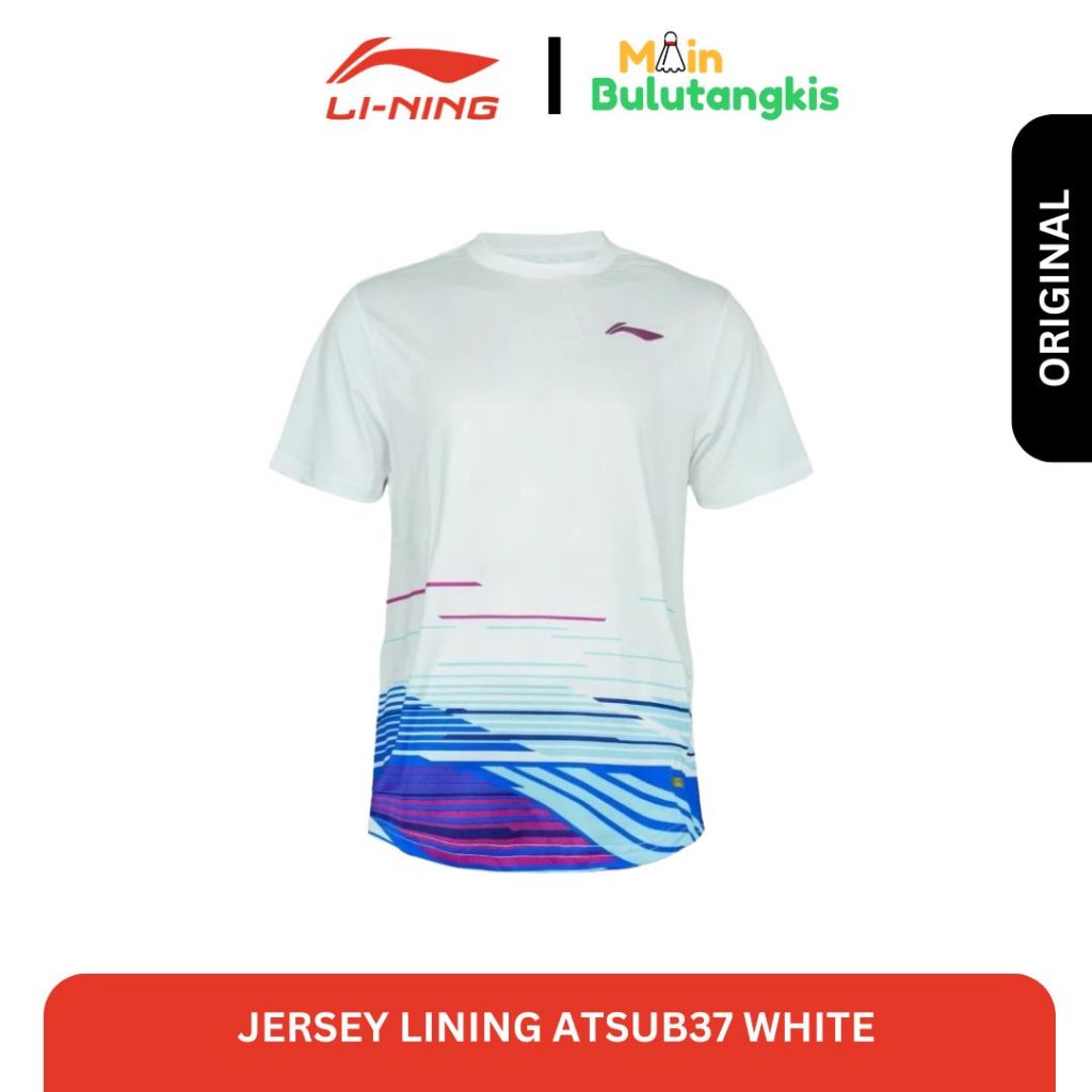 Jersey Badminton Lining 2025 ATSUB37 White Original