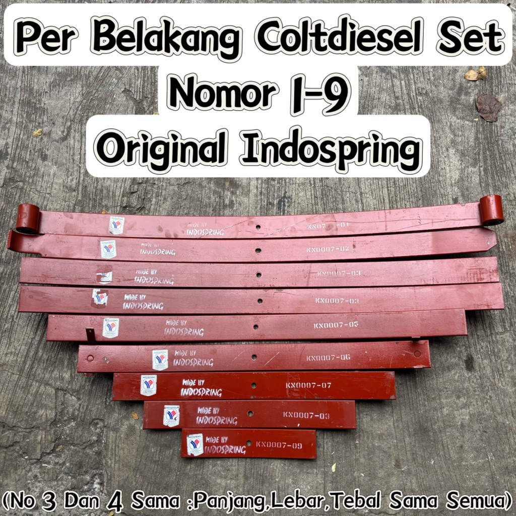 Per Belakang Canter Set KN007 Original Indospring Per belakang Coltdiesel K07 Set Per belakang satu 