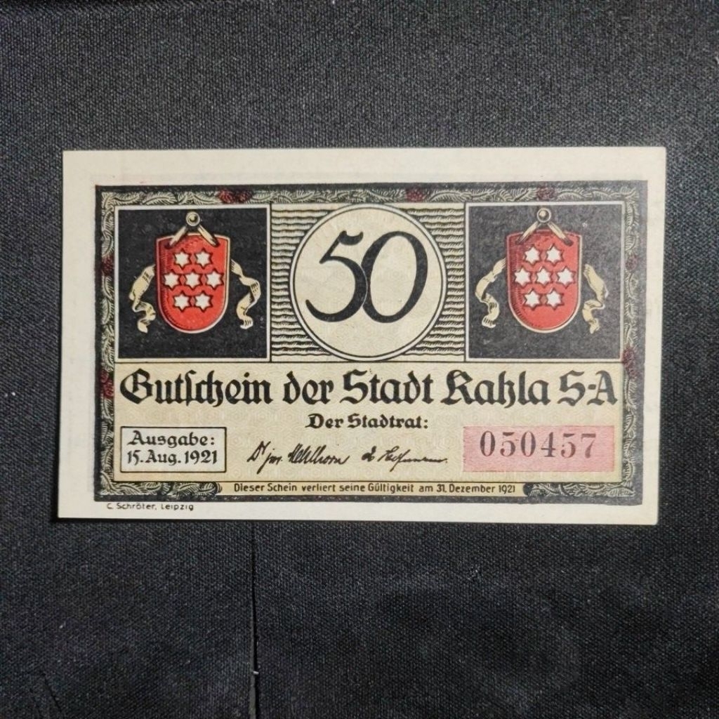Uang Kuno Asing Notgeld Jerman 50 Pfenning Tahun 1921 | AUNC