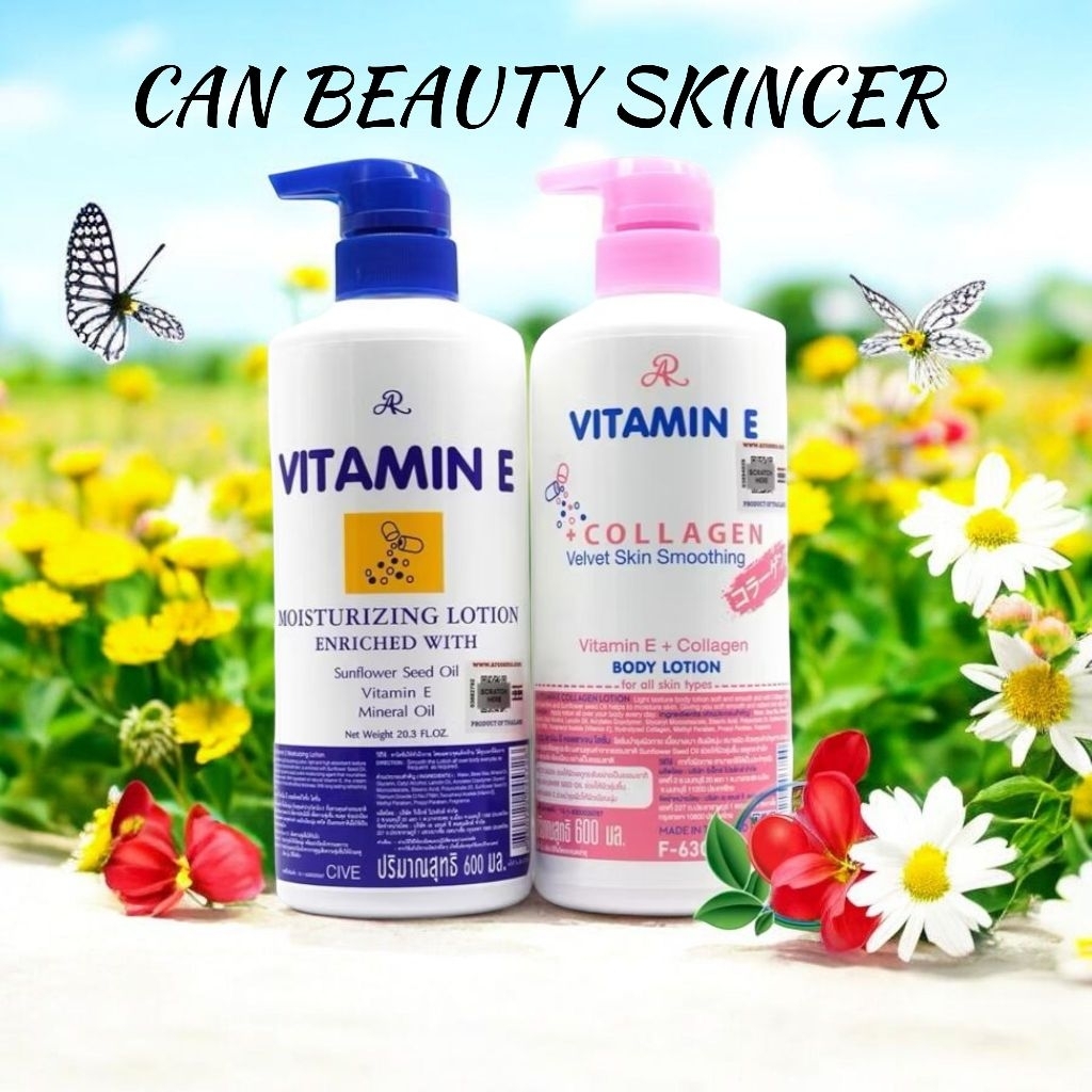 🩷CBS- AR VITAMIN E MOISTURIZING + COLLAGEN LOTION 600ML THAILAND 100% ORIGINAL
