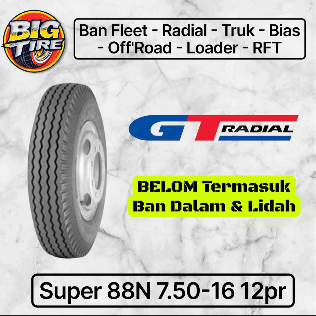 Ban Mobil Truk GT 750 R16 14pr Gajah Tunggal Super 88N