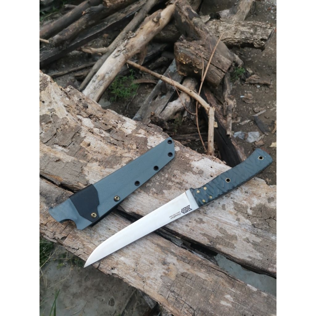 Pisau Daging Fillet Slaughter Knife D2 Skd11 sehat Kydex