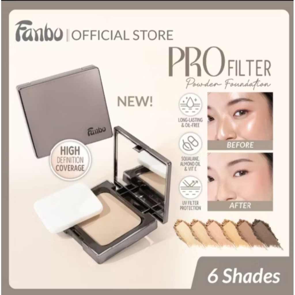 FANBO PRO FILTER POWDER FOUNDATION HIGH DEFINITION COVERAGE /TWC / FANBO TWC ARTIS