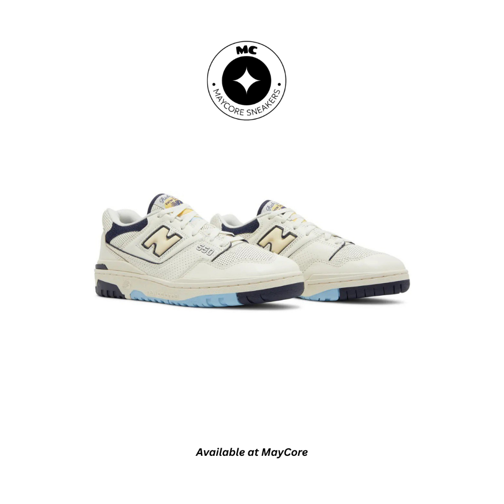 May Core - Sepatu NB 550 White Navy Sneakers Authentic