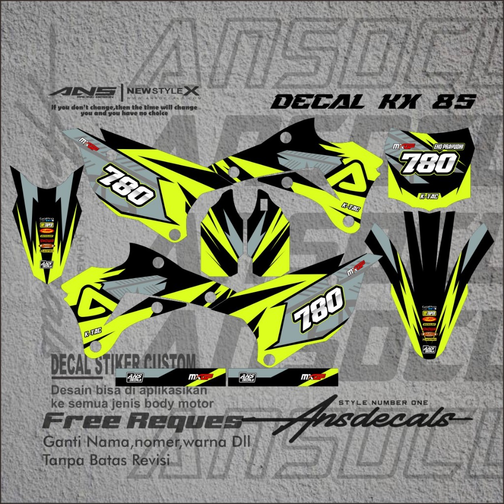 STIKER KX 85 DECAL STICKER Kx 85 FULL BODY DECAL KX 85 DECAL STIKER VARIASI FREE REQUES