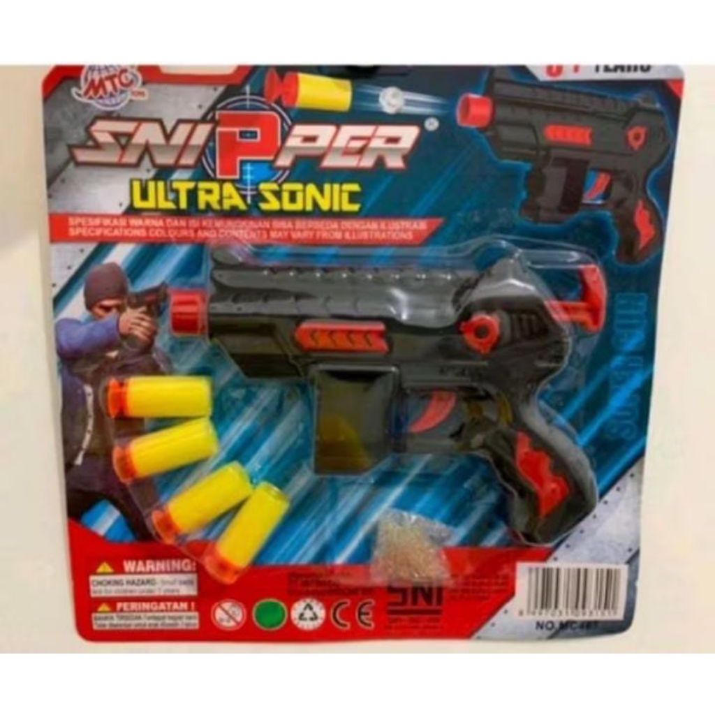 Mainan tembak peluru gabus/karet