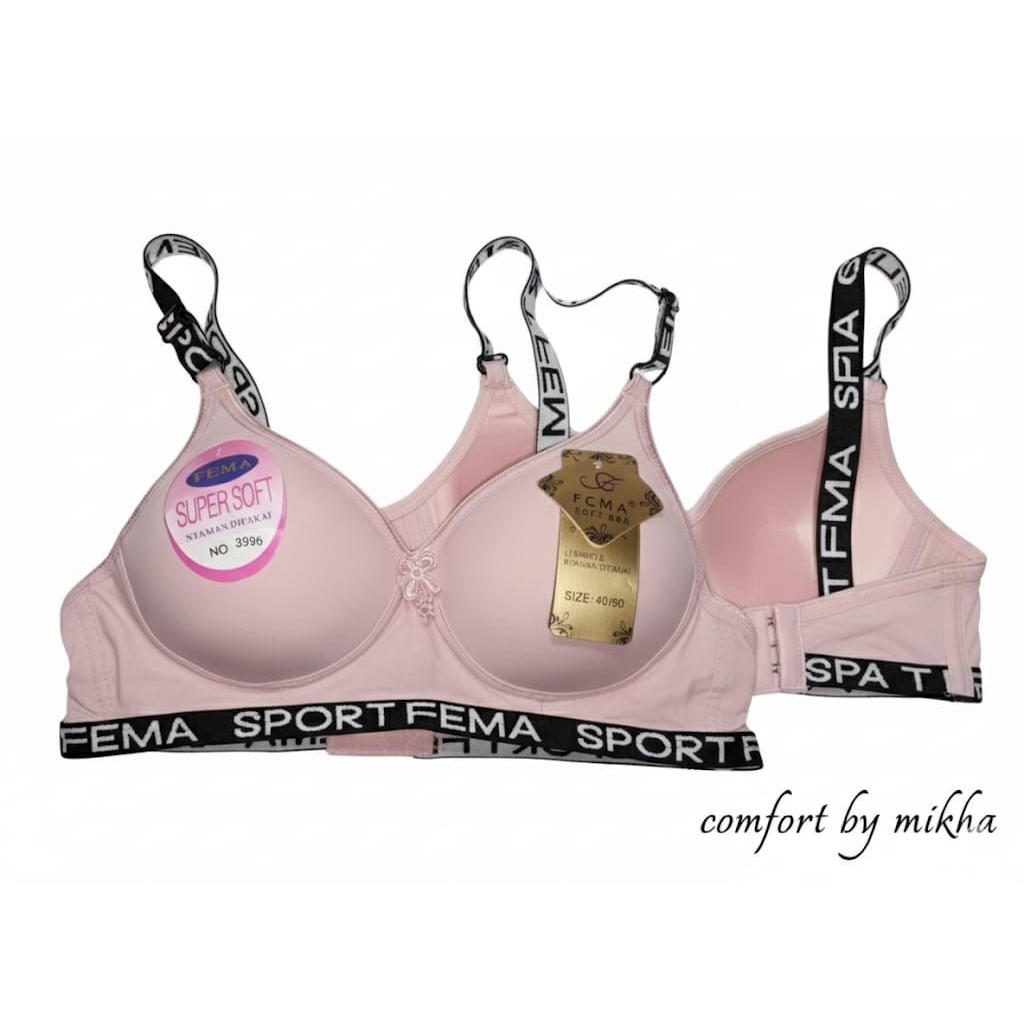 Bra/BH wanita busa tipis FEMA sport 3396 murah cup A