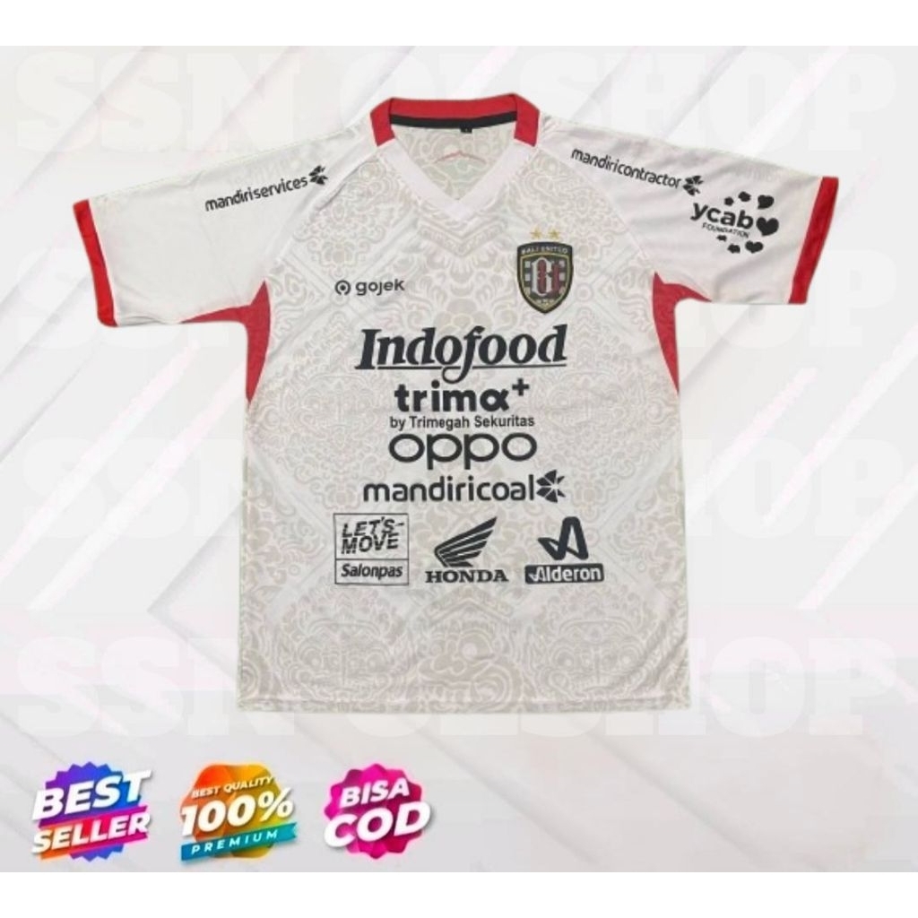 Jersey Bali United Terbaru Away 2025 (Putih) Baju Bola Bali United Terbaru Putih 2025 2026