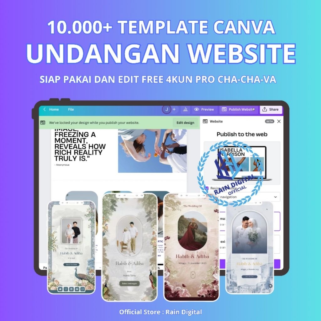 Promo 10.000+ Template Canva Undangan Website Siap Pakai dan Edit