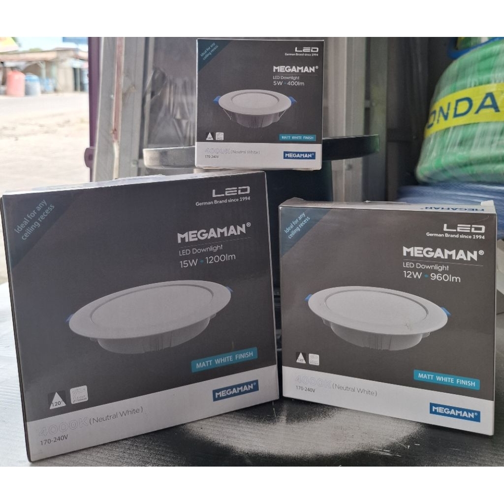Megaman DownLight Inbouw 5watt/ 12watt/ 15watt / 4000K