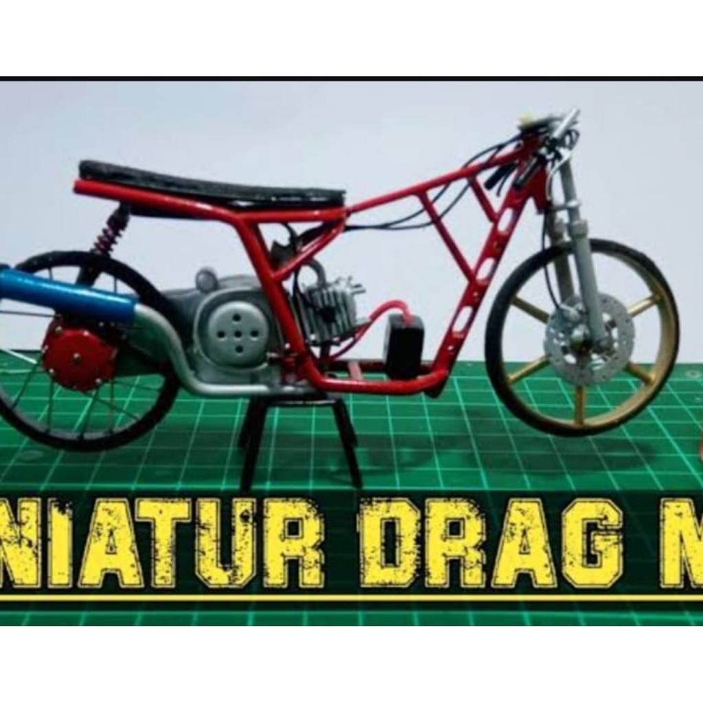 miniatur motor drag yamaha mio sporty full bahan pipa besi