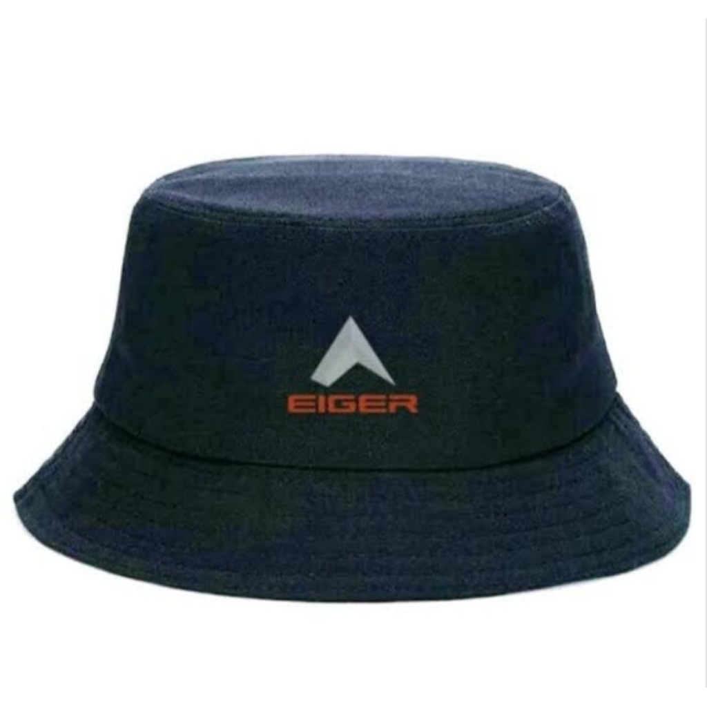 TOPI BUCKET HAT EIGER/TOPI RIMBA EIGER OUTDOR INDOOR BLACK