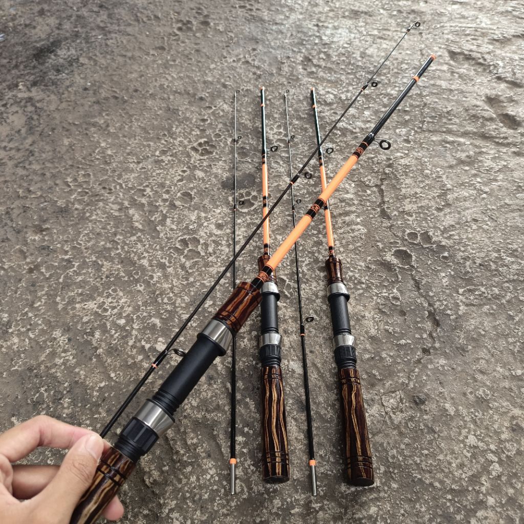 Joran udang galah 120cm gagang loreng