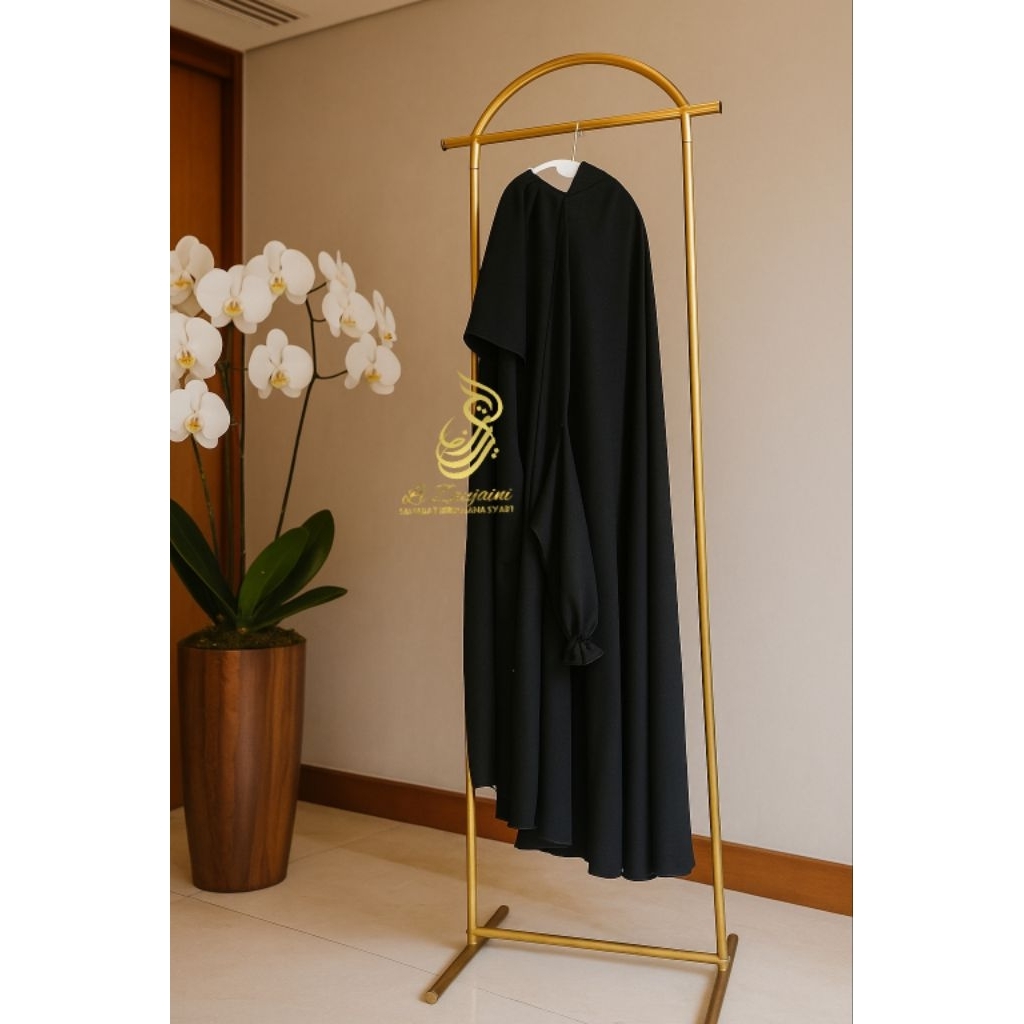 LiZaujaini Jilbab Cadar Rit Makassar Lengan Busui Berlengan Elastis Karet