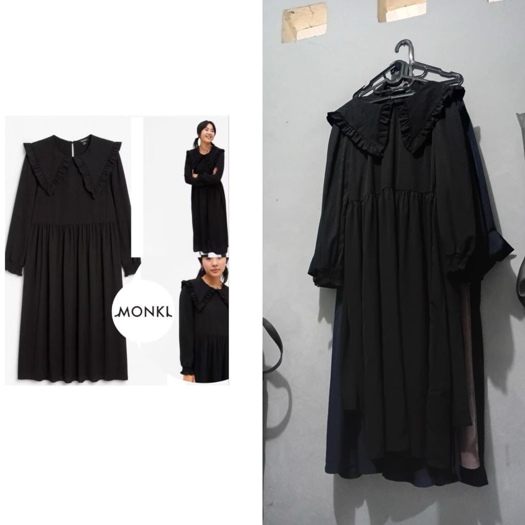 Monki Dress Hitam